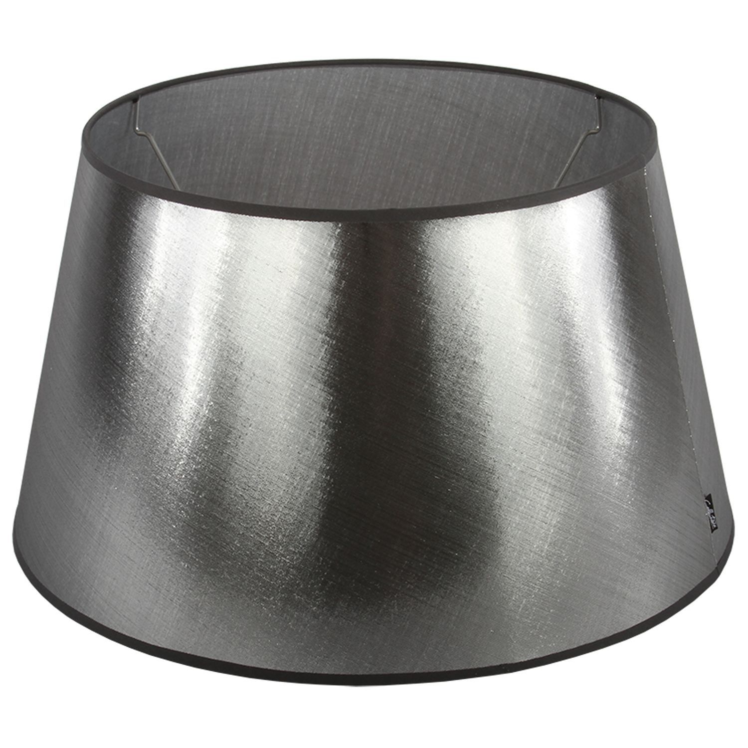 Stříbrno-černé stínidlo Azzuro drum - Ø20cm*11,5/ E27 Collectione - LaHome - vintage dekorace