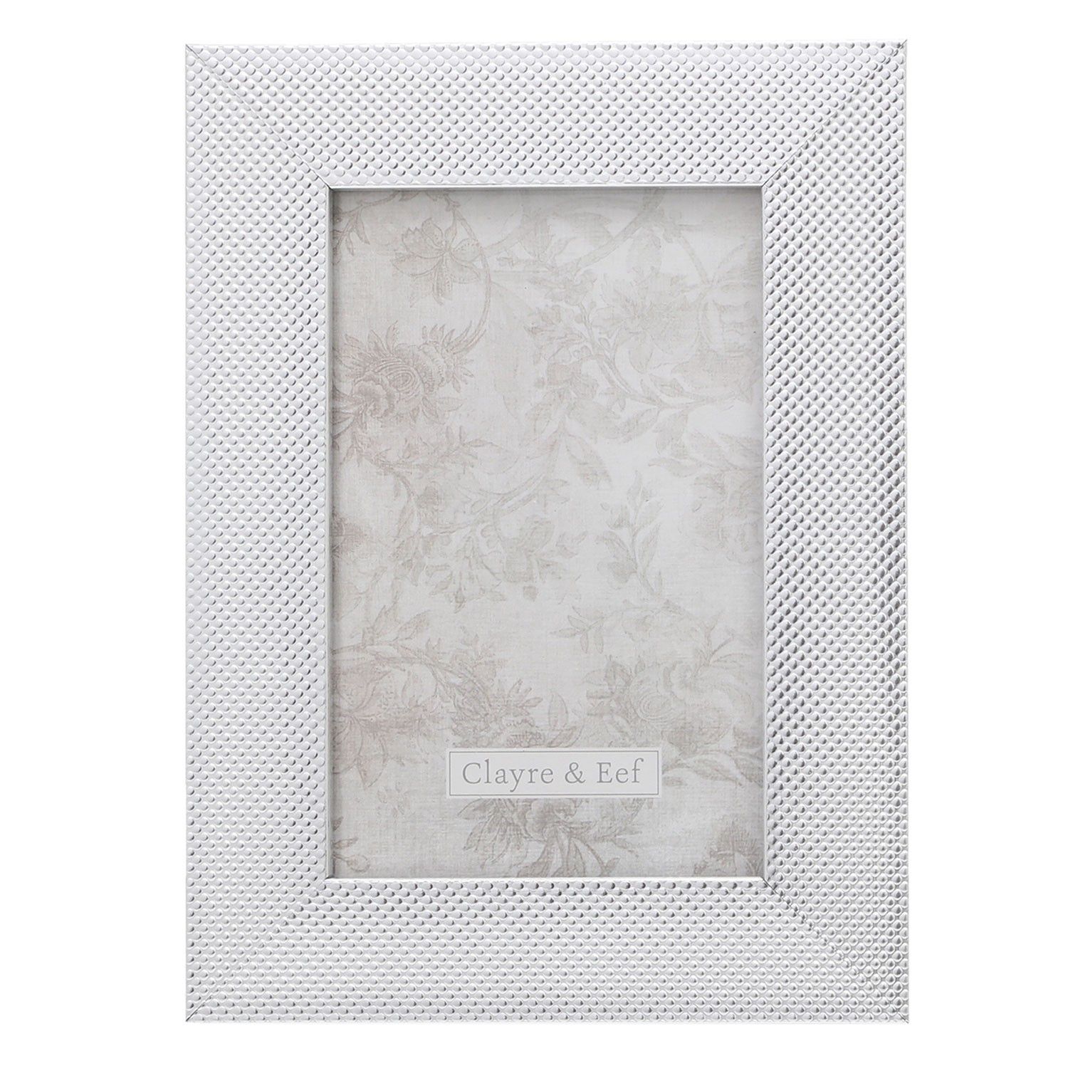 Stříbrný fotorámeček s bublinkami - 14*2*19 / 10*15 cm Clayre & Eef - LaHome - vintage dekorace