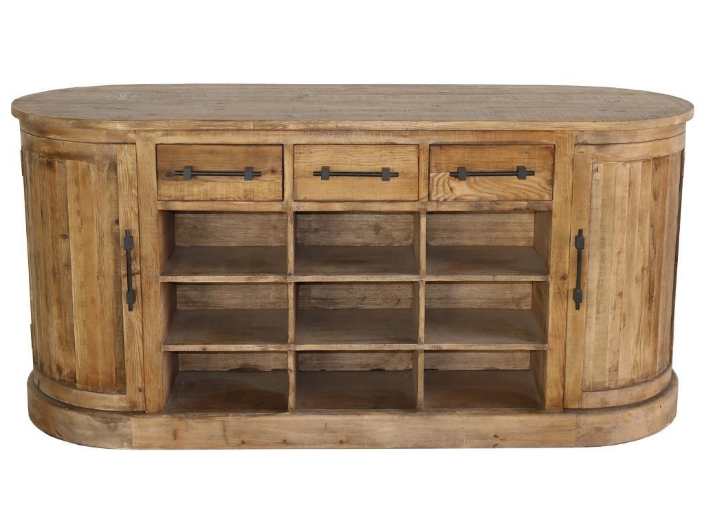 Přírodní dřevěný kuchyňský ostrůvek Old Pine - 190*70*90cm - LaHome - vintage dekorace