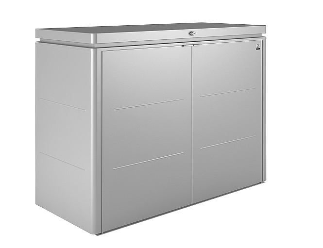 Biohort Víceúčelový úložný box HighBoard 160 x 70 x 118 (stříbrná metalíza) 160 cm (3 krabice) - i-zahradninabytek.cz
