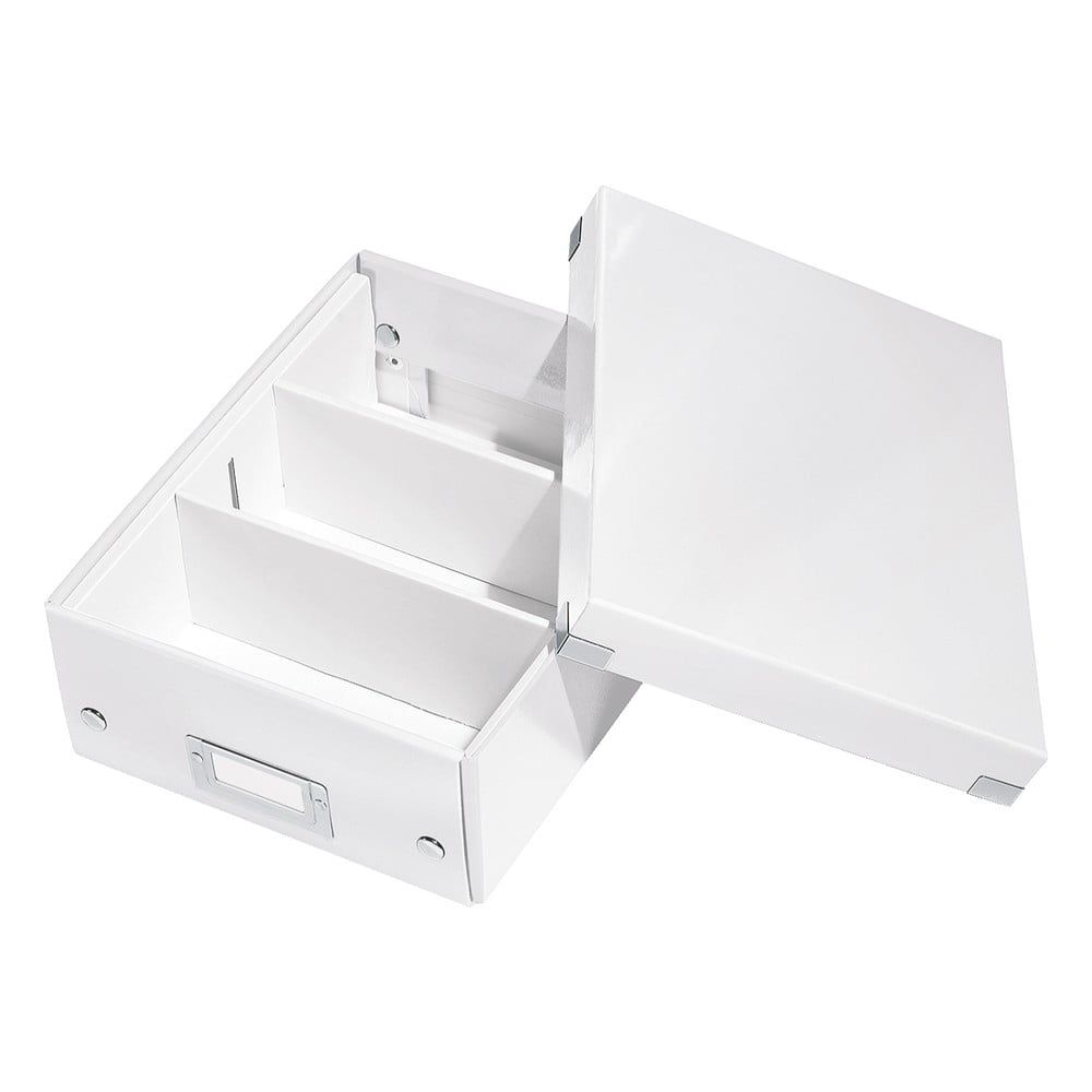 Bílý kartonový úložný box s víkem 22x28x10 cm Click&Store – Leitz - Bonami.cz