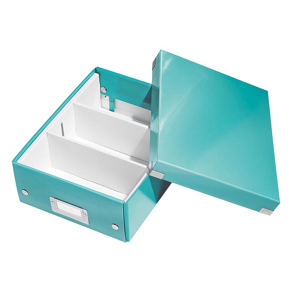 Tyrkysově modrý box s organizérem Leitz Office, délka 28 cm - Bonami.cz