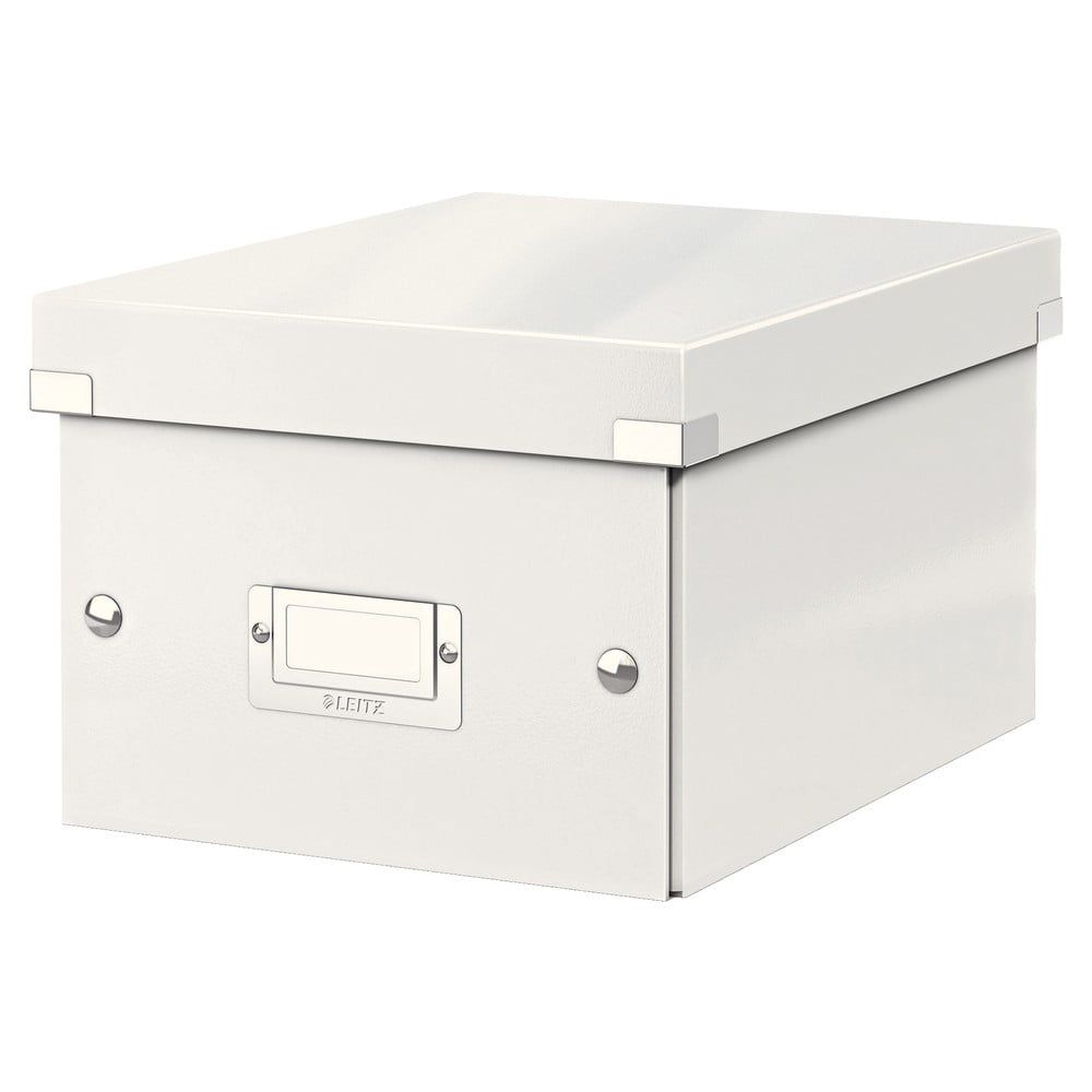 Bílý kartonový úložný box s víkem 22x28x16 cm Click&Store – Leitz - Bonami.cz