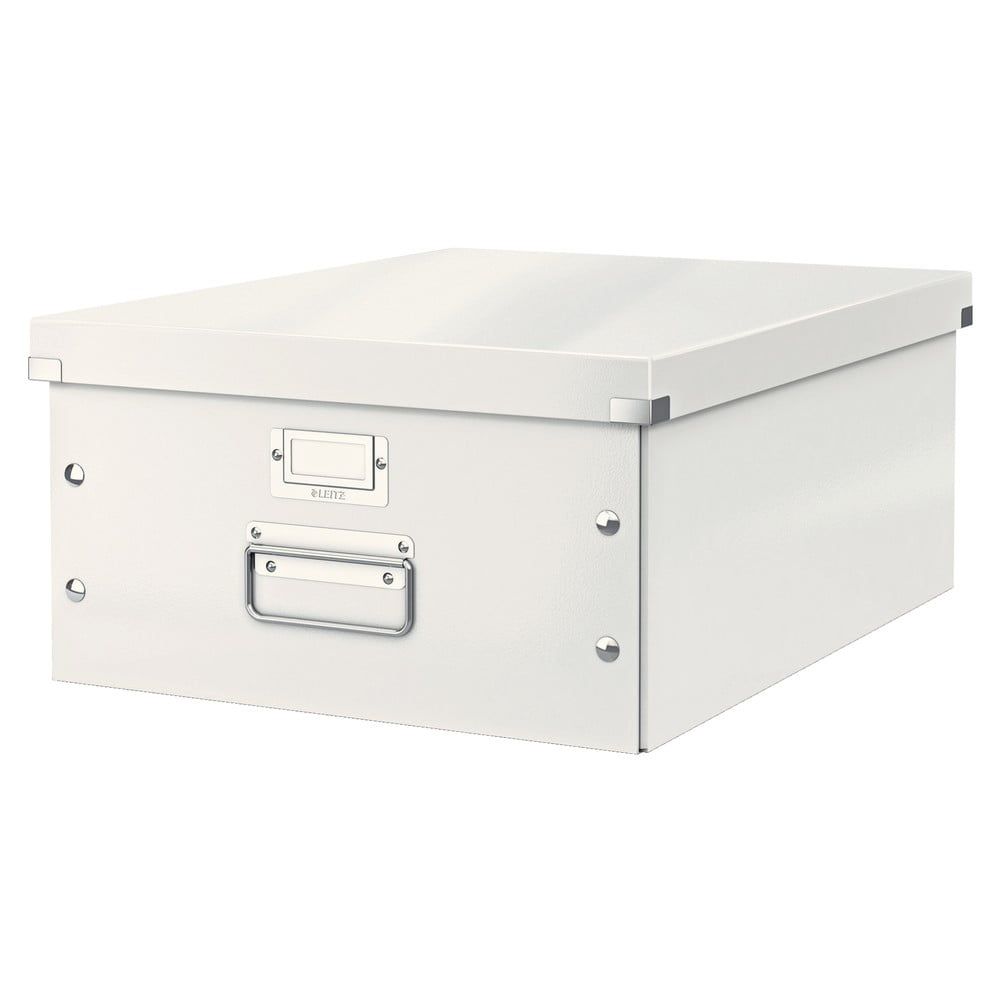 Bílý kartonový úložný box s víkem 37x48x20 cm Click&Store – Leitz - Bonami.cz
