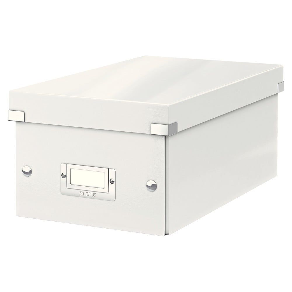 Bílý kartonový úložný box s víkem 21x35x15 cm Click&Store – Leitz - Bonami.cz
