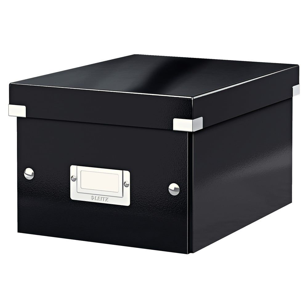 Černý kartonový úložný box s víkem 22x28x16 cm Click&Store – Leitz - Bonami.cz