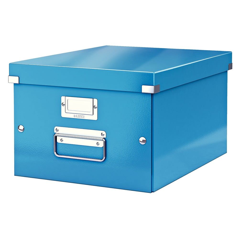 Modrý kartonový úložný box s víkem 28x37x20 cm Click&Store – Leitz - Bonami.cz