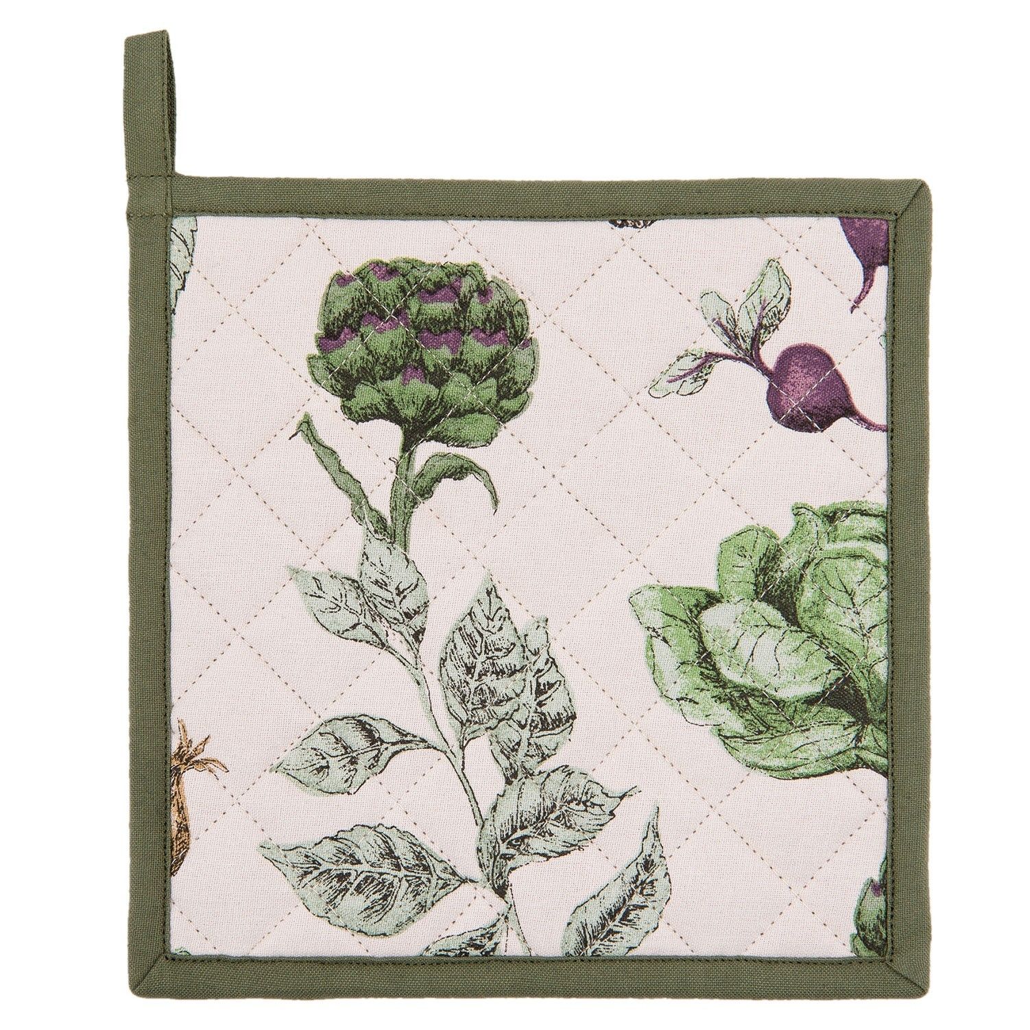 Chňapka - podložka The Kitchen Garden - 20*20 cm Clayre & Eef - LaHome - vintage dekorace