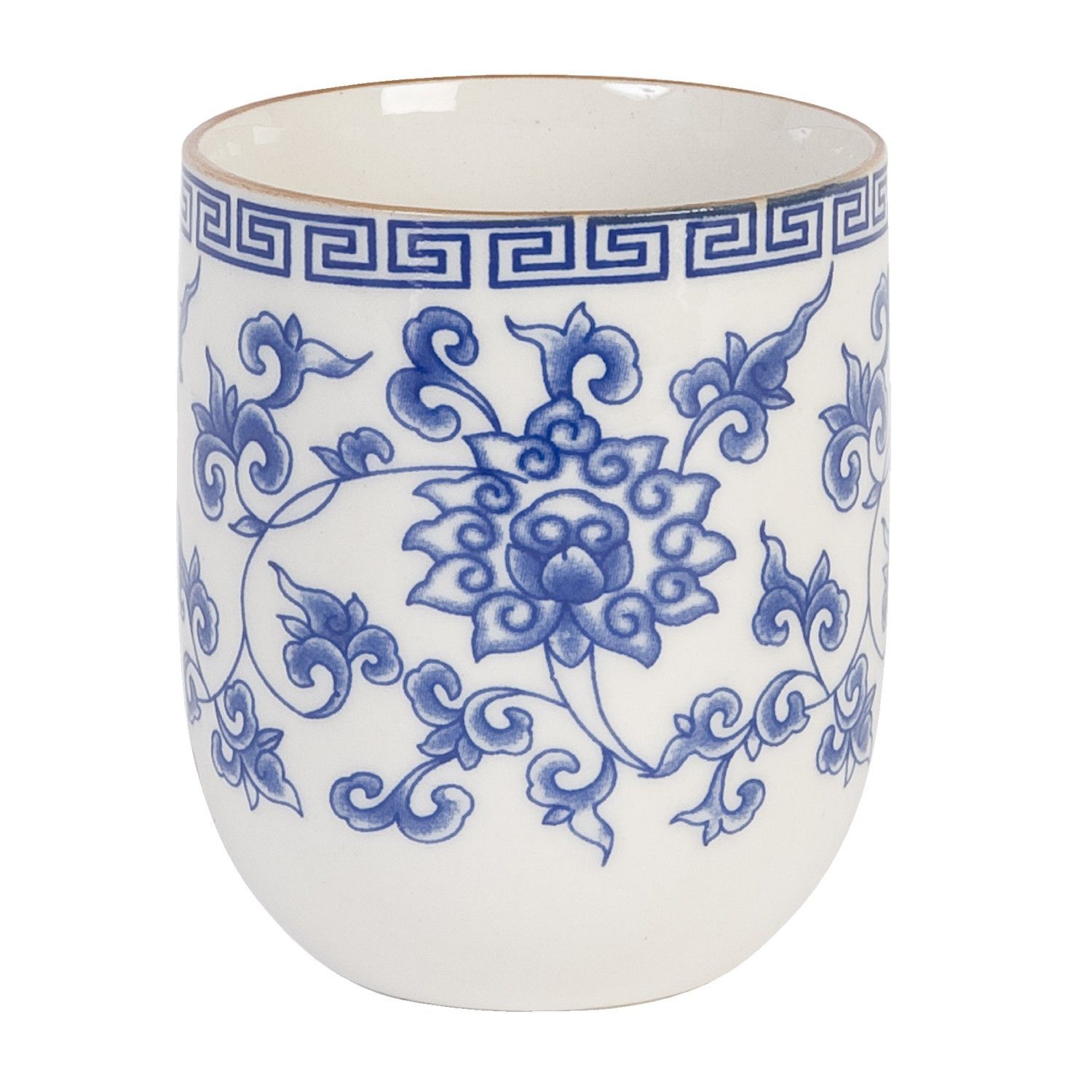 Kalíšek na čaj modré květy - Ø 6*8 cm / 0,1L Clayre & Eef - LaHome - vintage dekorace