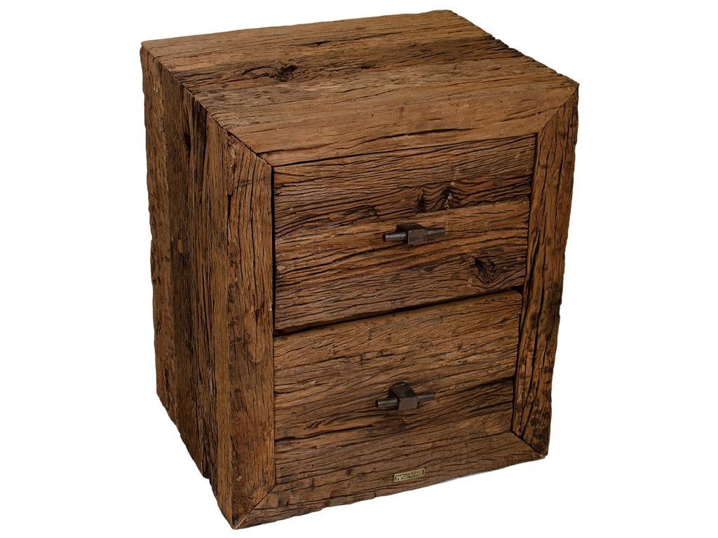 Dřevěný noční stolek - 51*41*61cm - LaHome - vintage dekorace