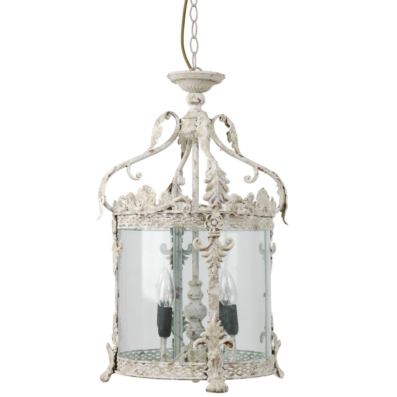 Vintage lustr lucerna s patinou na 4 žárovky - Ø 32*132 cm  Clayre & Eef - LaHome - vintage dekorace