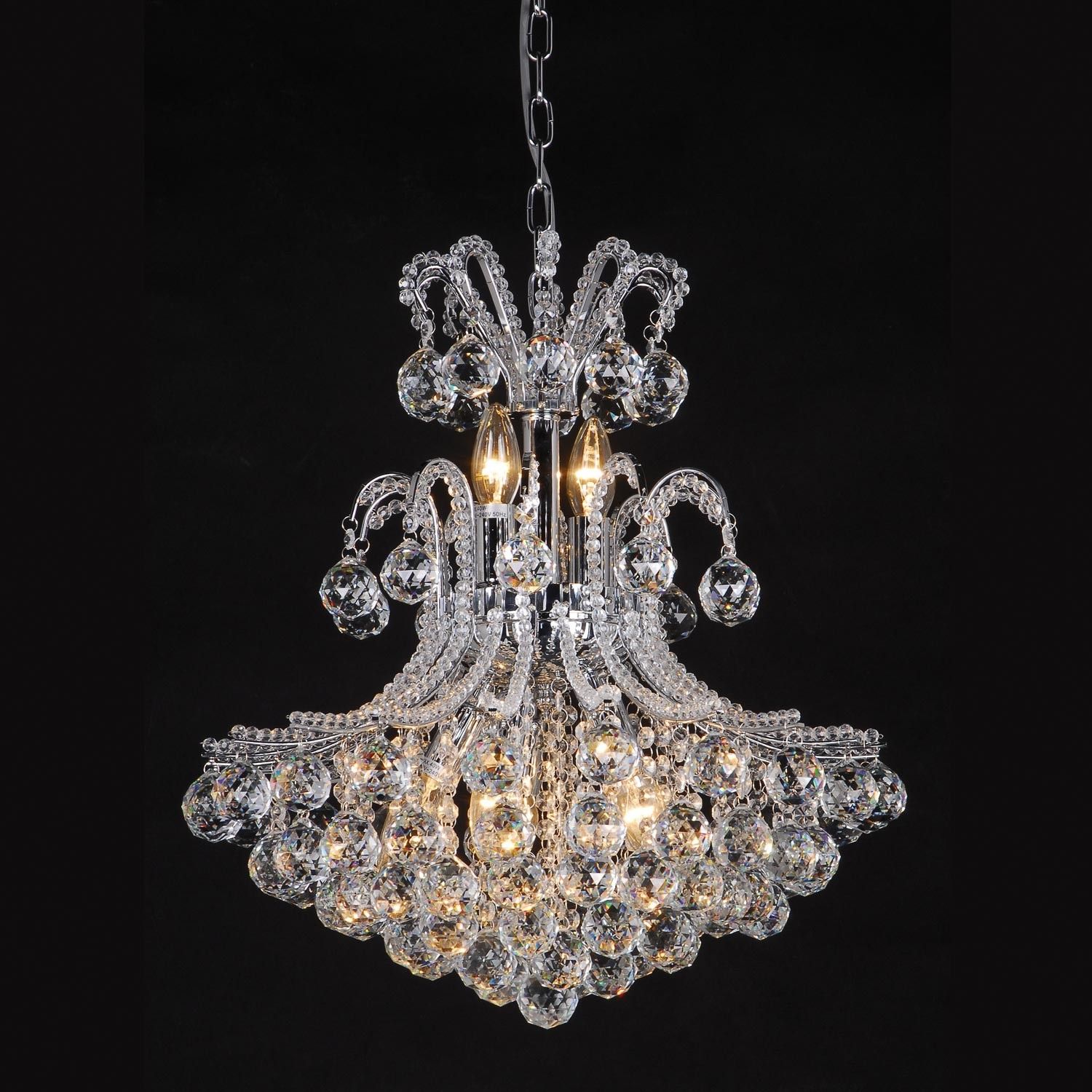 Křišťálový lustr - 60-180 * Ø50 cm Clayre & Eef - LaHome - vintage dekorace