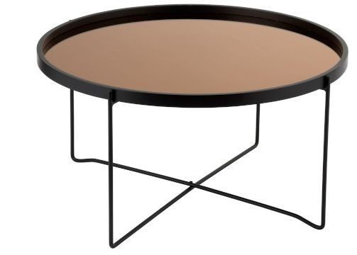 Odkládací konferenční kulatý kovový stolek Cofee - Ø74*40cm - LaHome - vintage dekorace