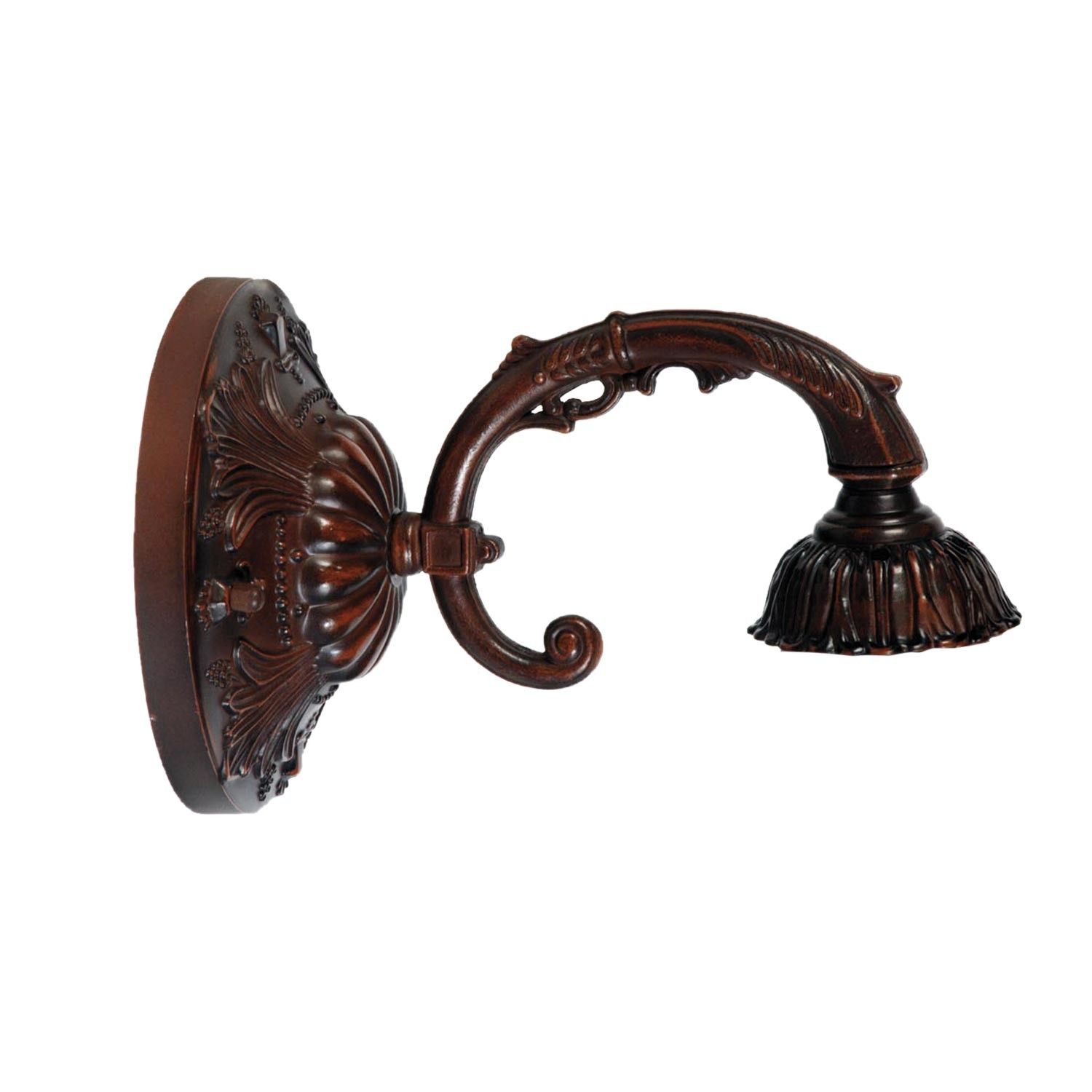 Nástěnná lampa Tiffany hnědá bez stínítka -15*Ø 23 cm Clayre & Eef - LaHome - vintage dekorace