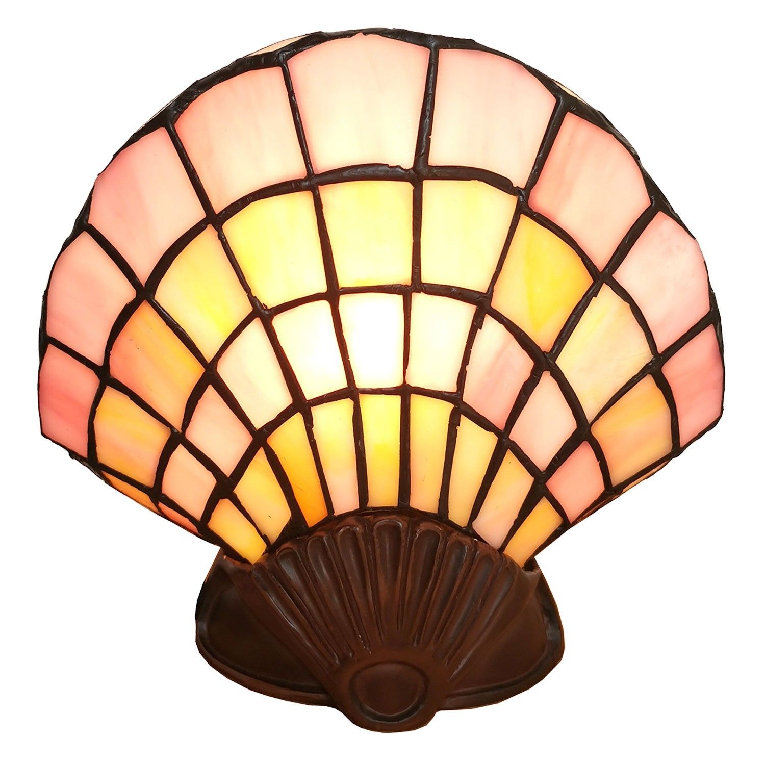 Nástěnná lampa Tiffany Shell - 25*20 cm Clayre & Eef - LaHome - vintage dekorace