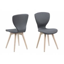 Dkton Designová židle Neoma tmavě šedá a bílá