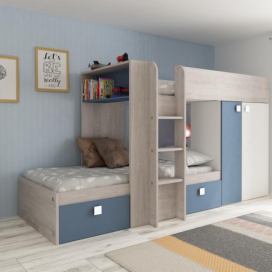 Aldo Patrová postel s prostorem pro dva modrá Bo1 - cascina