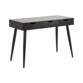 Dkton Designový psací stůl Nature 110cm jasan - černý