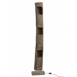 Stojací dřevěná lampa Paulownia 3 - 29*19*171 cm