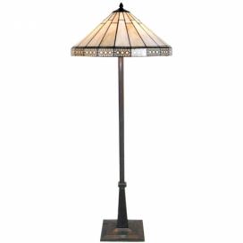 Stojací lampa Tiffany - Ø 50*164 cm 2x E27 / Max 60W Clayre & Eef