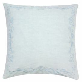 Světle modrý bavlněný povlak na polštář French Flower - 50*50 cm Clayre & Eef