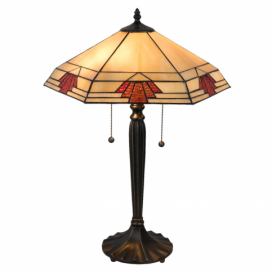 Lampa Tiffany Yvonne - 44*38*59 cm / E27 / Max. 2x60 Watt Clayre & Eef