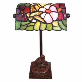 Stolní lampa Tiffany Oiseau - 15*15*33 cm Clayre & Eef