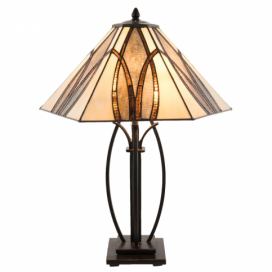 Stolní lampa Tiffany Sinus - 51*44*66 cm  Clayre & Eef