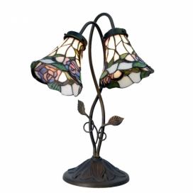 Stolní lampa Tiffany Two roses Clayre & Eef