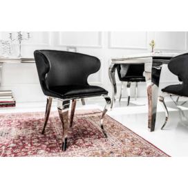 LuxD Designová židle Rococo II černý samet