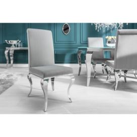 LuxD Designová židle Rococo šedá