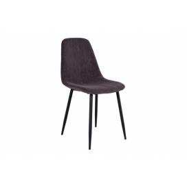 Norddan Designová židle Myla tmavě šedý manšestr - černé nohy