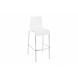 DesignS Moderní barová židle Aiden bílá - Skladem