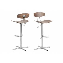 Dkton Designová barová židle Alessio ořech - Skladem (RP)