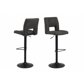 Dkton Designová barová židle Almonzo antracitová