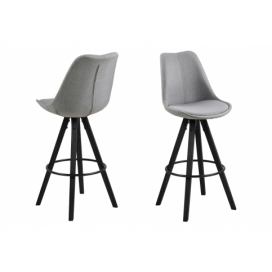  Židle barová DIMA melange šedý/černý