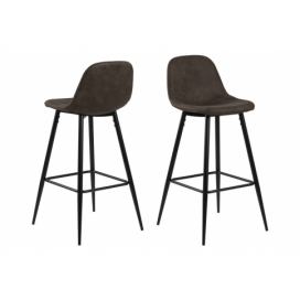 Dkton Designová barová židle Nayeli světle hnědá a černá