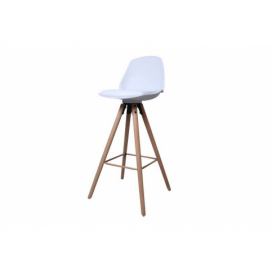 Dkton Designová pultová židle Nerea bílá