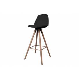 Dkton Designová pultová židle Nerea černá