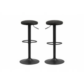 Dkton Moderní barová židle Nenna černá-antracitová