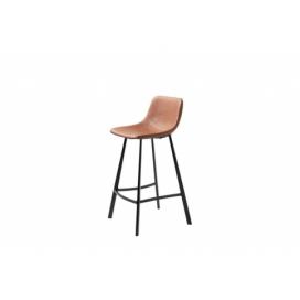 Furniria Designová barová židle Claudia světlehnědá - Skladem