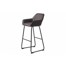 Furniria Designová barová židle Guillermo tmavě hnědá