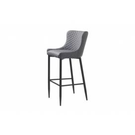 Furniria Designová barová židle Hallie šedá