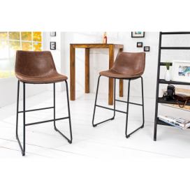 LuxD Designová barová židle Alba hnědá
