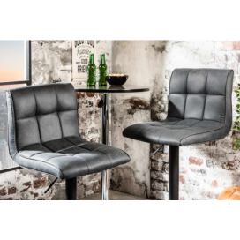 LuxD Designová barová židle Modern vintage šedá - Skladem