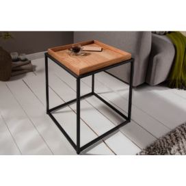 LuxD Designový odkládací stolek Factor 40 cm dub