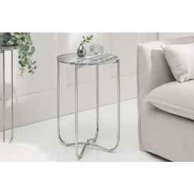 LuxD Odkládací stolek Tristen II 38 cm mramor šedý