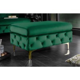 LuxD Designová taburetka Rococo zelená / zlatá