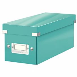 Zeleno-tyrkysový kartonový úložný box s víkem 14x35x14 cm Click&Store – Leitz