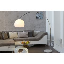 LuxD 16775 Designová stojanová lampa Arch bílá